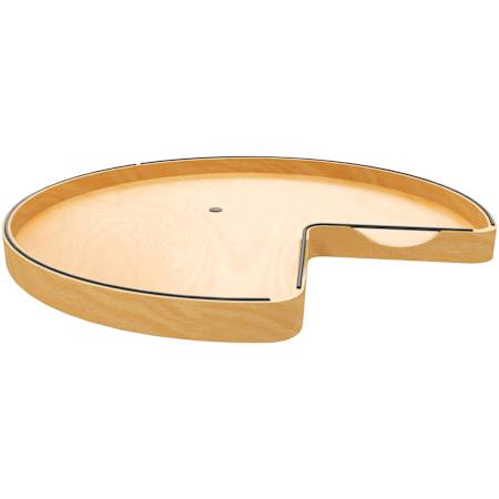 Rev-A-Shelf Craftsman 32" Diameter Kidney Shaped Single Lazy Susan with Swivel Bearing for 33" Base Corner Cabinets Maple / Black