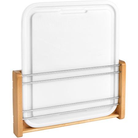 Rev-A-Shelf Wood Classics 14-3/4"W Cabinet Door Mount Cutting Board Organizer Bin Tray with Polymer Cutting Board Maple
