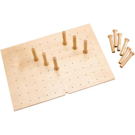 Rev-A-Shelf Wood Classics 30-1/4"W Trim to Fit Drop In Drawer Peg Board Insert with Wooden Pegs Maple