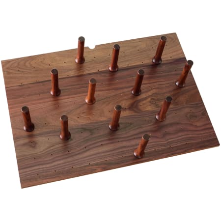Rev-A-Shelf Wood Classics 30-1/4"W x 21-1/4"D Walnut Trim to Fit Drop In Drawer Peg Board Organizer with (12) Wooden Pegs Walnut