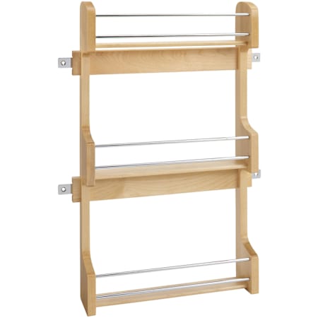 Rev-A-Shelf Wood Classics 13-1/2" Wall Cabinet Kitchen Door Mount 3 Tier Spice Rack Organizer Maple