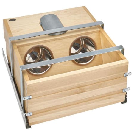 Rev-A-Shelf Wood Classics 20-1/4" Wood Vanity Cabinet Pull Out Organizer with Power Outlets and Soft Close Maple