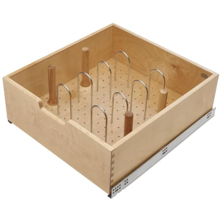 Rev-A-Shelf Wood Classics 19-5/16"W Pull Out Pilaster Peg Board Organizer Drawer with Soft Close Slides Maple