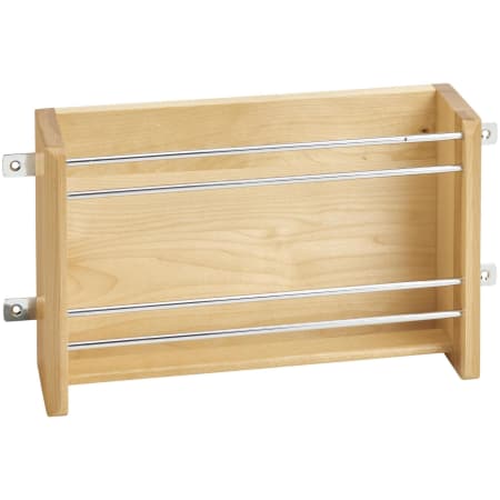 Rev-A-Shelf Wood Classics 13-1/8"W Door Mount Aluminum Foil / Wrap Cabinet Door Storage Bin Organizer Maple / Chrome