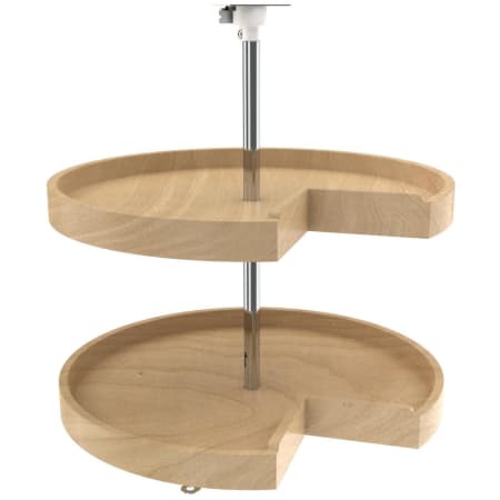 Rev-A-Shelf Wood Classics Double 2 Tier 24" Pie Cut Door Mount Lazy Susan with 26-31" Adjustable Pole for Corner Base Cabinets Maple