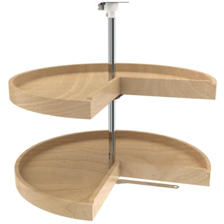 Rev-A-Shelf Wood Classics Double 2 Tier 28" Pie Cut Door Mount Lazy Susan with 26-31" Adjustable Pole for Corner Base Cabinets Maple