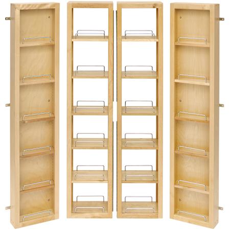 Rev-A-Shelf Wood Classics 12" 24 Shelf Maple Swing Out Pantry Cabinet Organizer Kit for 36" Base Cabinets with 57"+ Height Maple