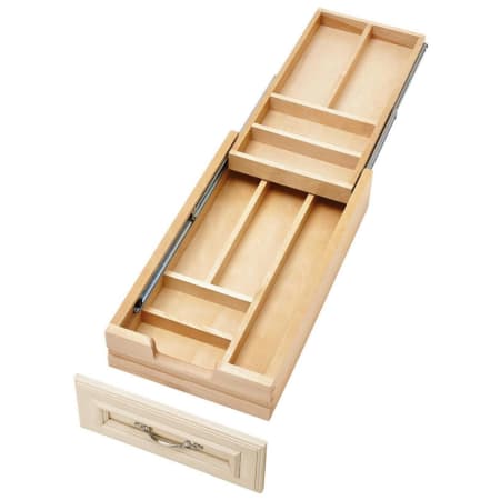 Rev-A-Shelf Wood Classics 12"W Two Tier Kitchen Cabinet Utensil Organizer Full Replacement Drawer System with Soft Close Maple