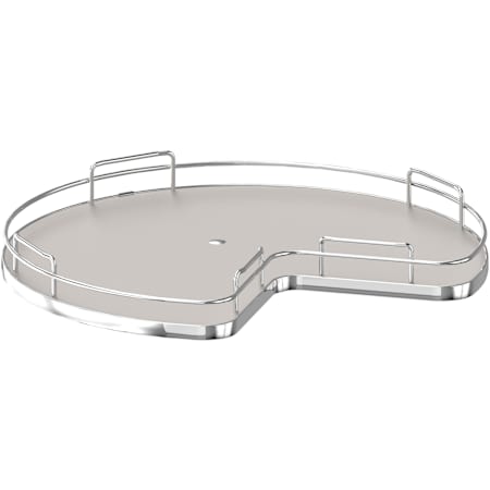 Rev-A-Shelf Contemporary 27-3/4" Diameter Kidney-Shaped Lazy Susan with Raised Barriers Gray