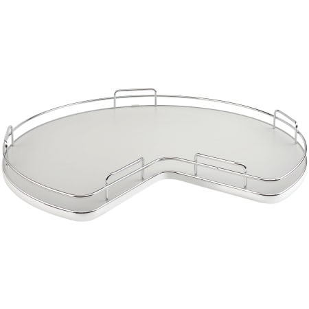 Rev-A-Shelf Contemporary Single 1 Shelf 32" Kidney Shaped Lazy Susan with Swivel Bearing Base and Wire Rim for Corner Base Cabinets Gray