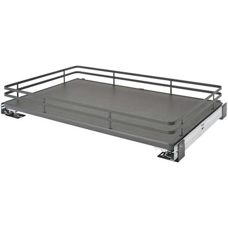 Rev-A-Shelf Contemporary 32-11/16"W Soft Close Solid Surface Pull Out Base / Lower Cabinet Basket Slide Out Organizer Shelf Orion Gray