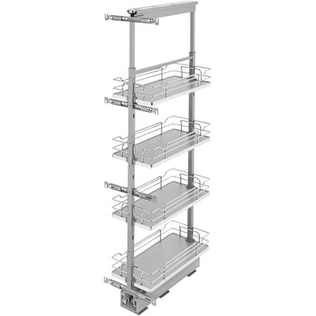 Rev-A-Shelf Contemporary 11-9/16"W x 50-3/4"H Soft Close Solid Shelf Pull Out Cabinet Pantry Organizer for Tall Pantry Cabinets Gray