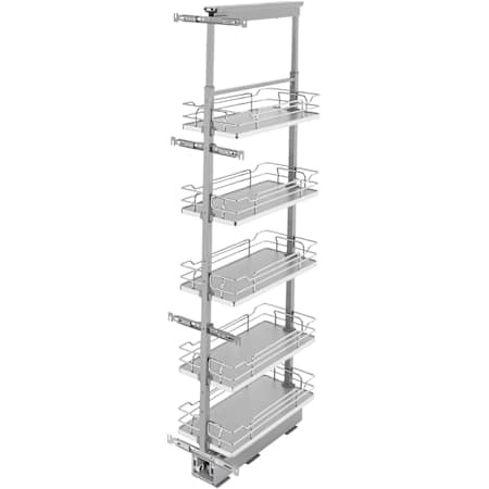 Rev-A-Shelf Contemporary 11-9/16"W x 58-1/4"H Soft Close Solid Shelf Pull Out Cabinet Pantry Organizer for Tall Pantry Cabinets Gray