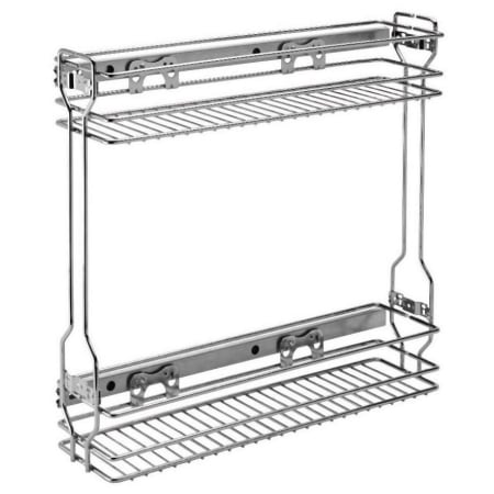 Rev-A-Shelf Sink Classics 5-1/2"W Steel Frame Two Tier Side Mount Pull Out Cabinet Filler Organizer Chrome