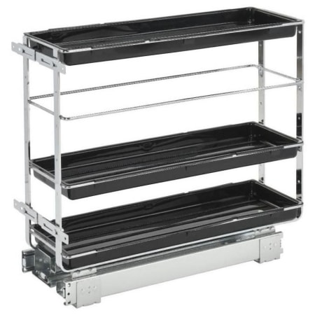 Rev-A-Shelf Sink Classics 8" Wide Three Tier Pull / Slide Out Base Cabinet Organizer with Adjustable Shelves Chrome
