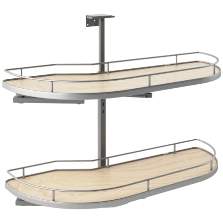 Rev-A-Shelf Modern 35-1/2" Pull Out and Pivot Two Tier Girasolo Lazy Susan for Right Door / Blind Left Corner Cabinet - 15" Opening Maple