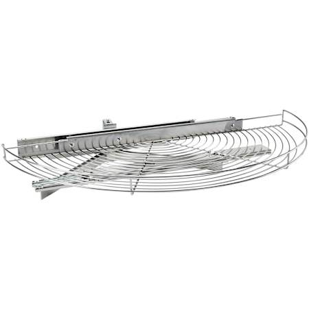 Rev-A-Shelf Classic 33" Half Moon Wire Lazy Susan Shelf Blind Corner Pivot Cabinet Organizer Chrome