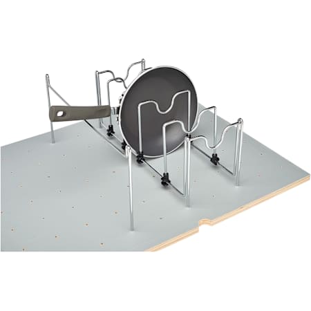 Rev-A-Shelf Wood Classics 7-3/4"W Wire Frame Drop In Pot and Pan Organizer for 4DPS Peg Boards Chrome