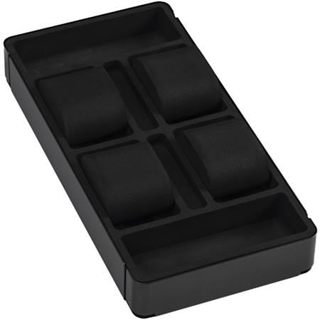 Rev-A-Shelf Edge 16-1/4" Deep 6-Compartment Jewelry Organizer with Watch Holder for 16" Depth Edge Modular Closet Systems Manganese