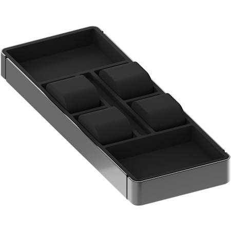 Rev-A-Shelf Edge 16-1/4" Deep 6-Compartment Jewelry Organizer with Watch Holder for 16" Depth Edge Modular Closet Systems Manganese