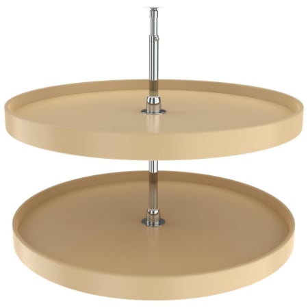 Rev-A-Shelf Classic 2 Tier 32" Full Circle Lazy Susan with 26-31" Adjustable Height Pole for Corner Base Cabinets Almond
