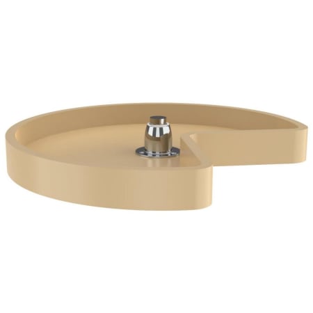 Rev-A-Shelf Classic 18" Polymer Kidney 1-Shelf Lazy Susan with Bottom Mount Rotating Post for Corner Wall Cabinets Almond