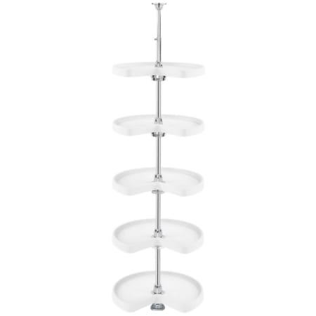 Rev-A-Shelf Classic 5 Tier 18" Diameter Kidney Shaped Lazy Susan Set for Tall Pantry or 90 Degree Corner Applications White