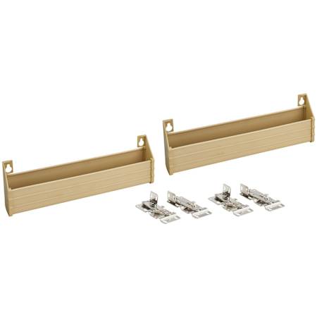 Rev-A-Shelf Sink Classics Pack of (2) 11"W Polymer Slim Tip Out Sink Sponge Trays with Hinges for Sink Base Cabinets Almond