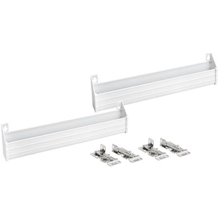 Rev-A-Shelf Sink Classics Pack of (2) 14"W Polymer Slim Tip Out Sink Sponge Tray with Hinges for Sink Base Cabinets White