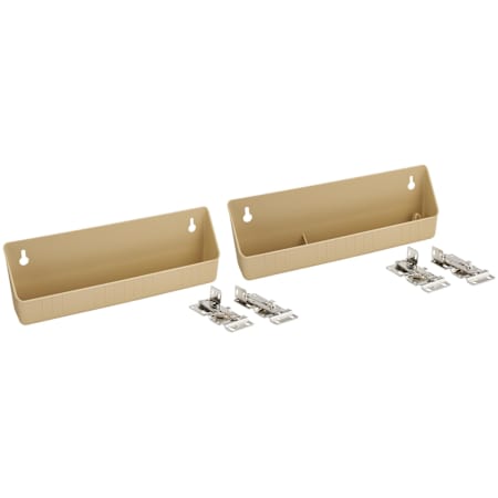 Rev-A-Shelf Sink Classics Set of (2) - 11"W Polymer Trim To Fit Tip Out Sink Sponge Trays with Hinges for Sink Base Cabinets Almond