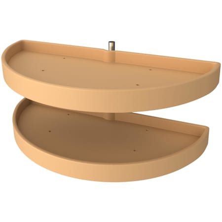 Rev-A-Shelf Classic 2 Tier 33" Half Moon Lazy Susan with Pivot and Slide Hardware for Blind Corner Cabinets Almond