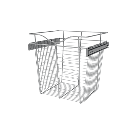 Rev-A-Shelf Classic Closet Pack of (3) 18" Tall Wire Pullout Basket for 16" Deep Closet Polished Chrome