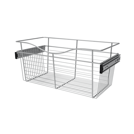 Rev-A-Shelf Classic Closet Pack of (3) 11" Tall Wire Pullout Basket for 12" Deep Closet Polished Chrome