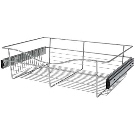 Rev-A-Shelf Classic Closet 24"W x 16"D x 7"H Slide Out Closet Basket for Custom Closet Systems Chrome