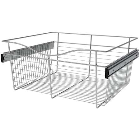 Rev-A-Shelf Classic Closet 24"W x 20"D x 11"H Sliding Pull Out Closet Basket for Custom Closet Systems Chrome