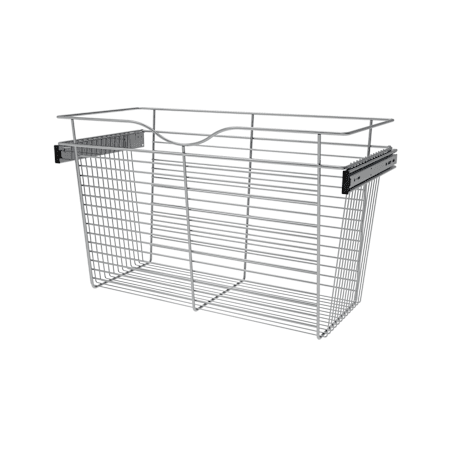 Rev-A-Shelf Classic Closet Pack of (3) 18" Tall Wire Pullout Basket for 14" Deep Closet Polished Chrome