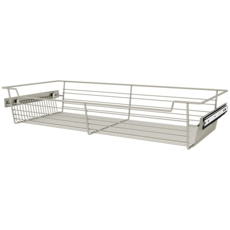 Rev-A-Shelf Sidelines Classic 30"W x 13"D x 5.5"H Pull Out Slide Out Closet Basket Organizer for Custom Closet Systems Satin Nickel