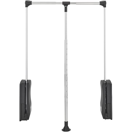 Rev-A-Shelf Classic Closet 21-1/2" to 26"W Adjustable Pull Down Wardrobe Lift Clothes Closet Bar Rod for Custom Closet Systems Polished Chrome