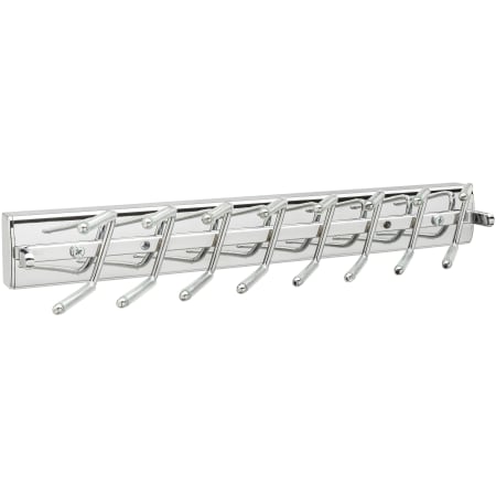 Rev-A-Shelf Classic 13-11/16" Premier Pull Out Swivel Tie Rack with 8 Double Hooks for Custom Closet Systems Chrome