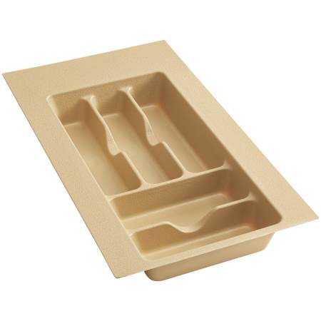 Rev-A-Shelf Value Line 11-1/2"W Polymer Trim to Fit Small Cutlery Silverware Utensil Drawer Insert Organizer Almond