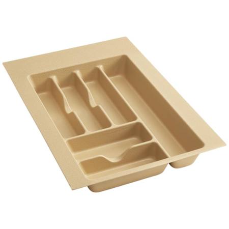 Rev-A-Shelf Value Line 14-1/4"W Polymer Trim to Fit Cutlery Silverware Utensil Drawer Insert Organizer Tray Almond