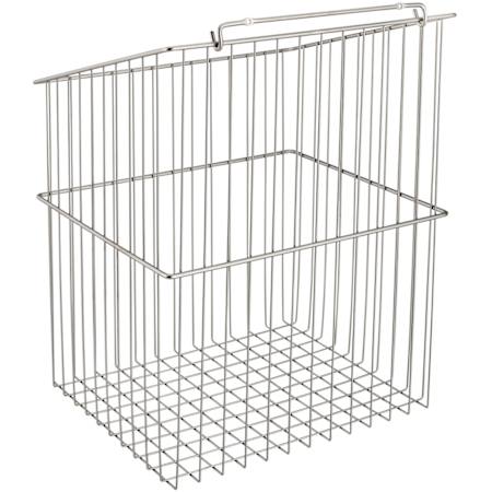 Rev-A-Shelf Classic Closet Tilt-Out Wire Laundry Hamper for 16" W x 14" D Opening Satin Nickel Silver