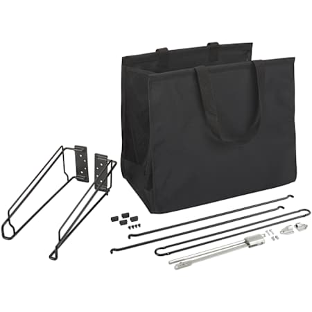 Rev-A-Shelf Sidelines 21-1/4"W Pull / Tip Out Cloth Laundry Hamper System for Bottom Hinge Cabinets and Custom Closet Systems Black