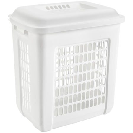 Rev-A-Shelf Classic Closet 14"W x 20"H Polymer Breathable Replacement Laundry Hamper Basket with Lid White