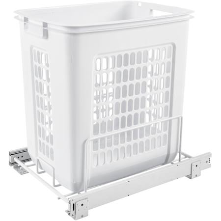 Rev-A-Shelf Value Line 14-1/4"W Polymer Pull Out Sliding Laundry Basket Clothes Hamper White