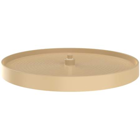 Rev-A-Shelf Lazy Daisy Polymer Single Tier 1 Shelf 24" Full Circle Bottom Mount Ridged Lazy Susan for Corner Base Cabinets Almond