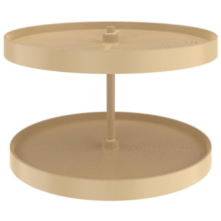 Rev-A-Shelf Lazy Daisy Polymer Double 2 Shelf 24" Full Circle Bottom Mount Lazy Susan for Corner Wall Cabinets - 40lb Capacity Almond