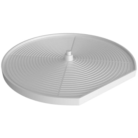 Rev-A-Shelf Lazy Daisy 32" W Polymer D Shaped Single 1 Shelf Ridged Lazy Susan with Bottom Mount Hardware for Corner Cabinets White
