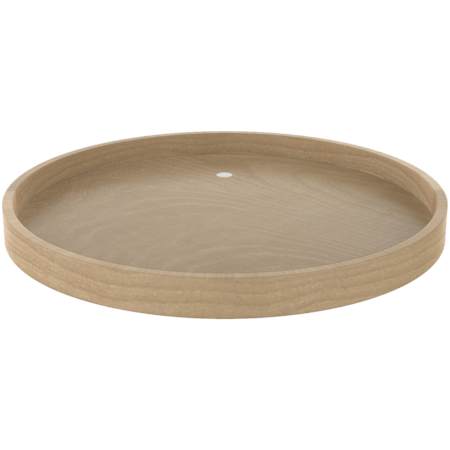 Rev-A-Shelf Lazy Daisy Banded Wood Single 1 Shelf 24" Full Circle Bottom Mount Swivel Bearing Lazy Susan for Corner Base Cabinets - 57 lb Capacity - No Post Maple