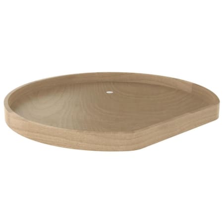 Rev-A-Shelf Lazy Daisy Banded Wood Single 28" D Shaped Flat Side Lazy Susan for Corner Base Cabinets - Shelf Only -  No Mount Maple